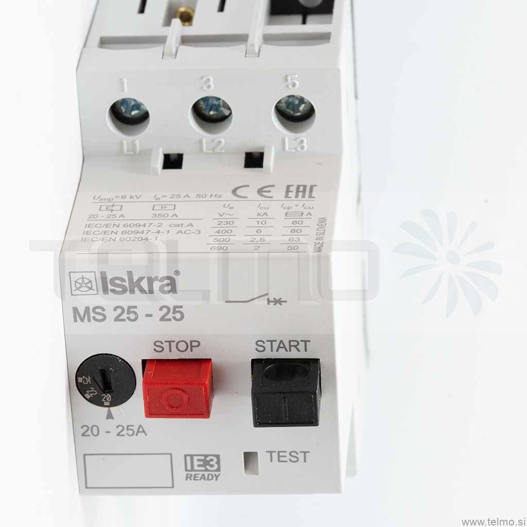 Motorno zaščitno stikalo Iskra MS 25 Motorno zaščitno stikalo Iskra MS 25